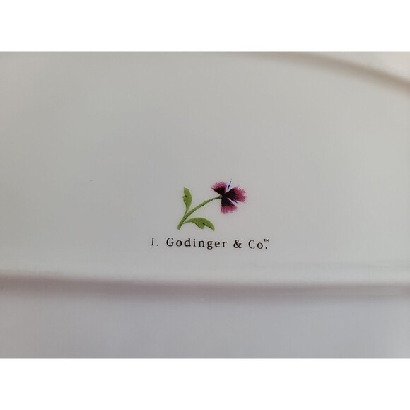 Godinger Petite Fleur 14” Oval Platter With Box - Picture 3 of 5